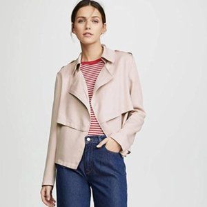 BB Dakota Double Agent Open Front Trench Jacket Blush Taupe Women’s Size Small S